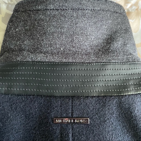 Men's Michael Kors Wool-Blend Peacoat - Picture 9 of 10